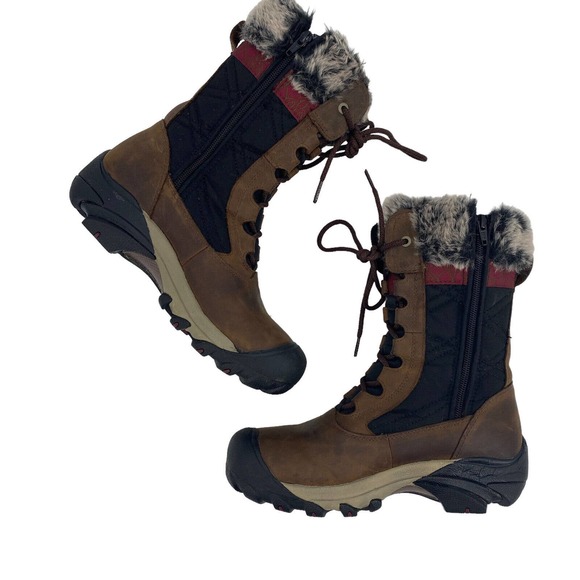 Keen Shoes - Keen Hoodoo 3 Insulated Waterproof Womens 8 Brown Leather Snow Boots 1013199